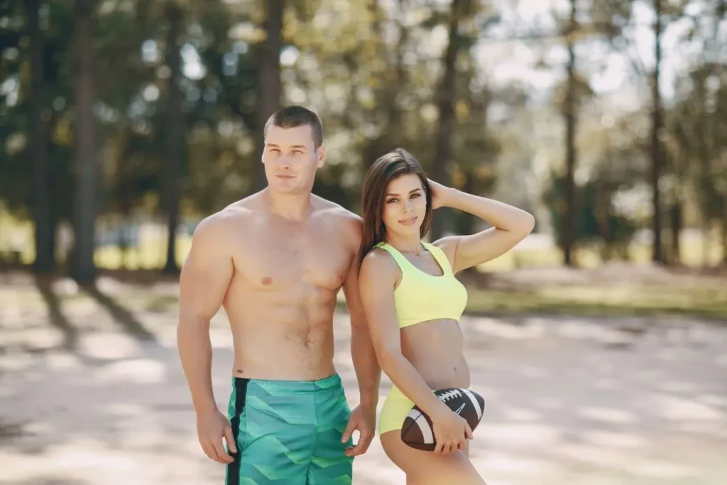 Beautiful body and health maintained couple