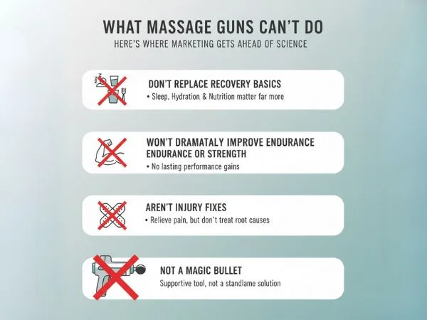 Limitations of Massage Guns Infographic: What They Can't Do
