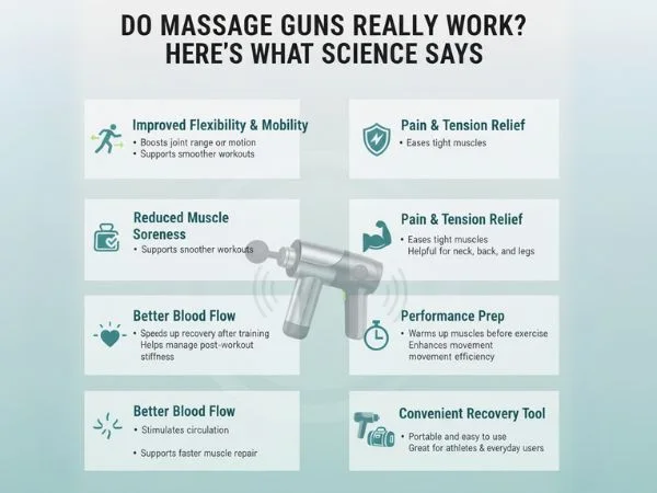 Science-Backed Benefits of Massage Guns Infographic